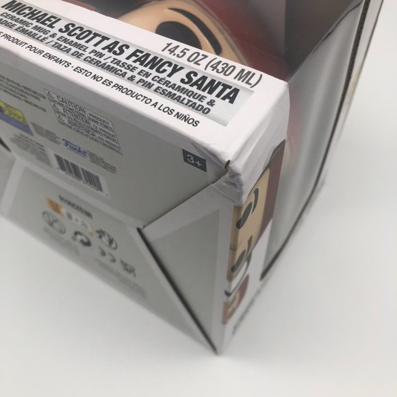 Funko Pop! Ceramic Mug & Enamel Pin: The Office Michael Scott as Fancy Santa NEW - Picture 5 of 7